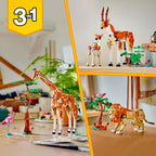 LEGO - creator 3in1 safaridieren speelgoed set met giraffe gazelles en leeuw 31150