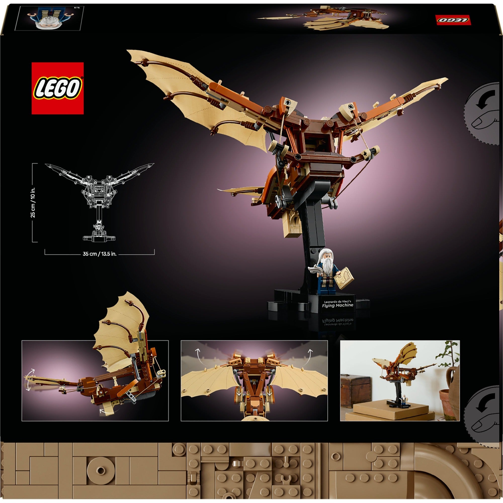 Lego icons - de vliegmachine van leonardo da vinci constructiespeelgoed (10363)
