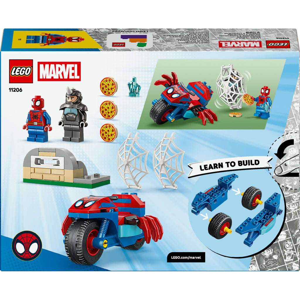 Lego marvel spidey on his motorcycle vs. rhino - 11206