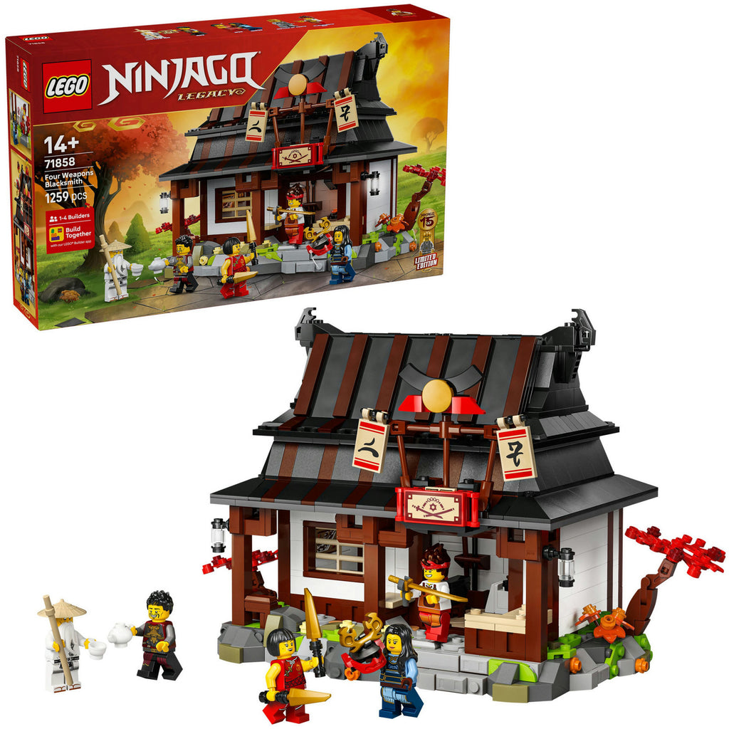 Lego ninjago 71858 15-jarig jubileum: smederij de vier wapens