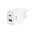 ACT Connectivity - ACT Connectivity usb-c & usb-a lader 20w met power delivery pps quick charge ganfast oplader (wit)