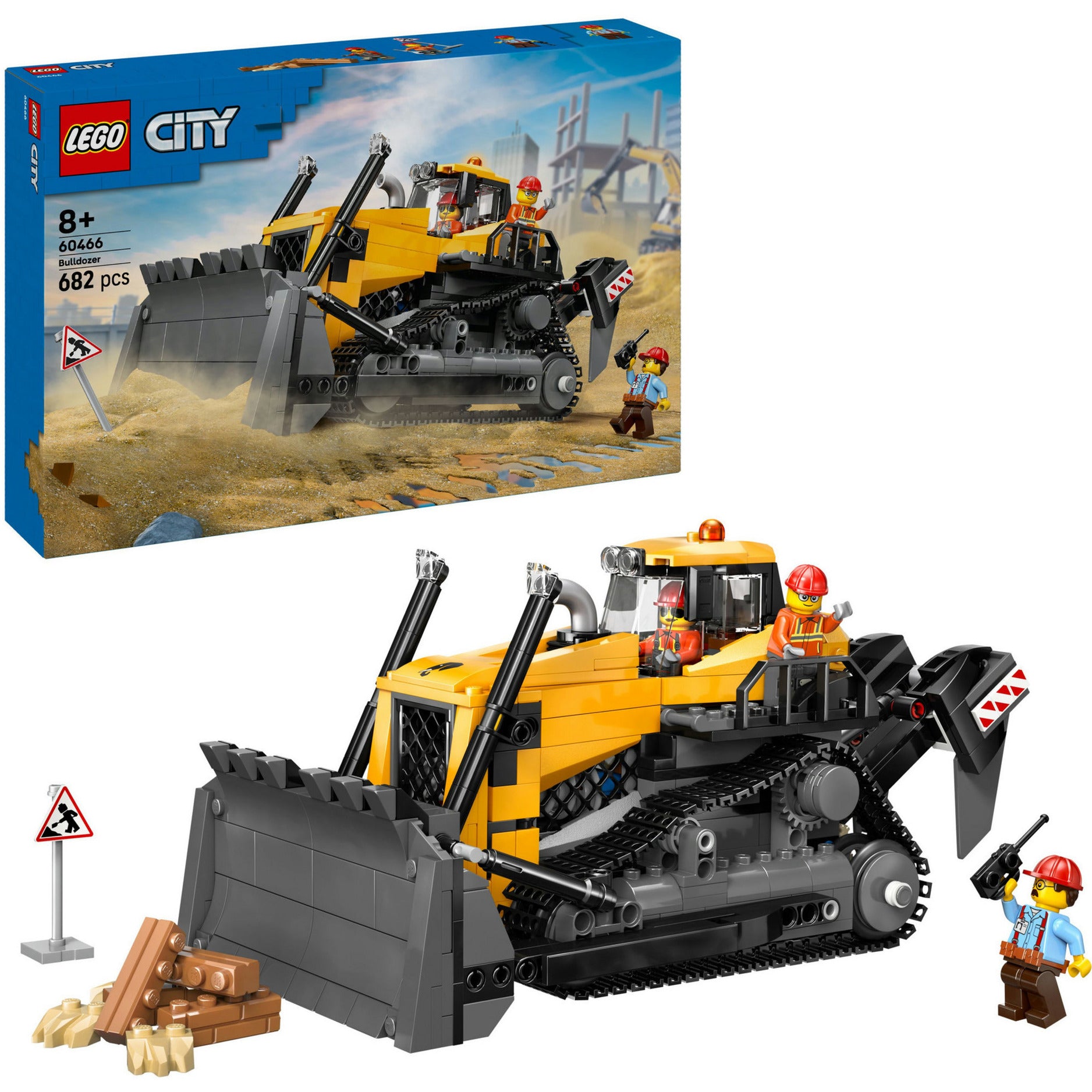 Lego city 60466 gele bulldozer