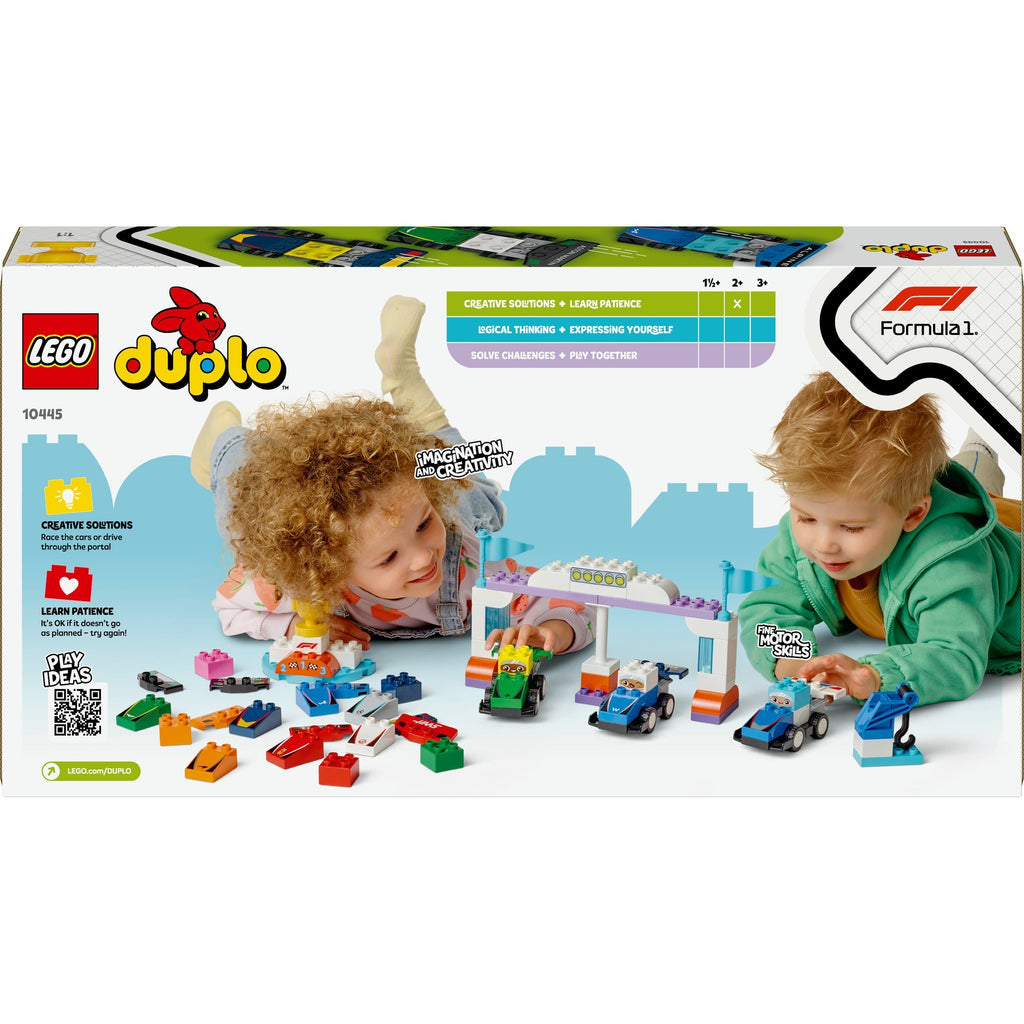 Lego duplo town 10445 f1 team racewagens en coureurs