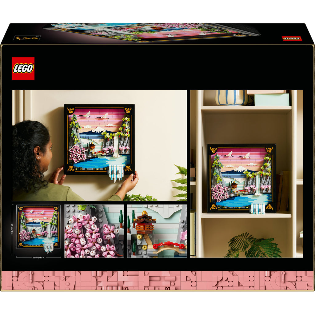 Lego ® art landschap met japanse kersenbloesems wanddecoratie - 31218