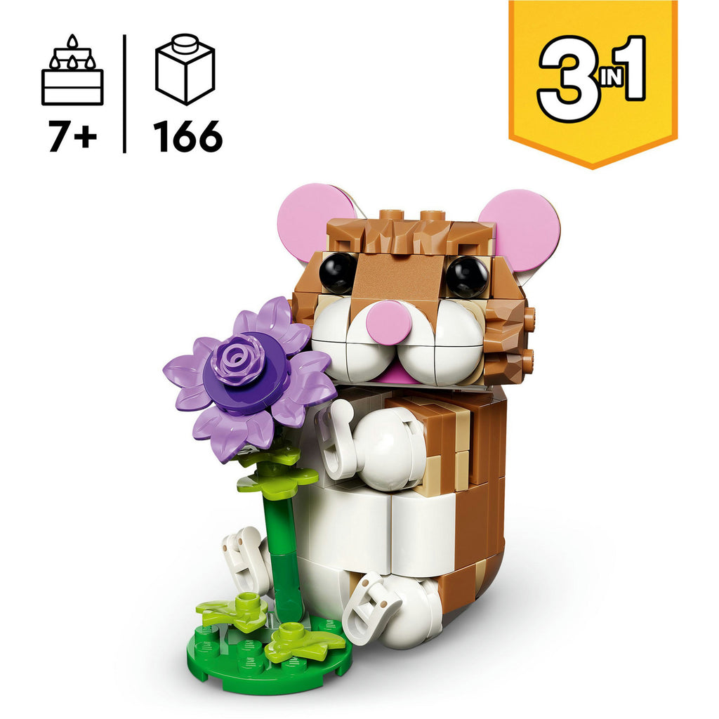LEGO - ® creator 3in1 schattige hamster met bloem - 31376