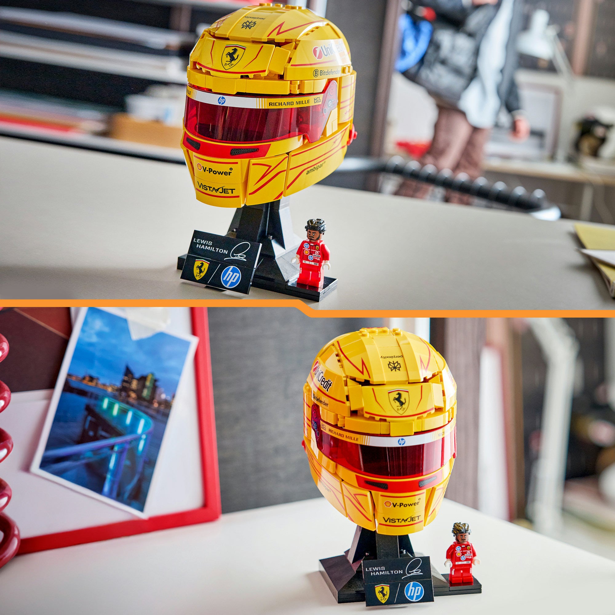 Lego special edition 43022 scuderia ferrari hp helm van lewis hamilton