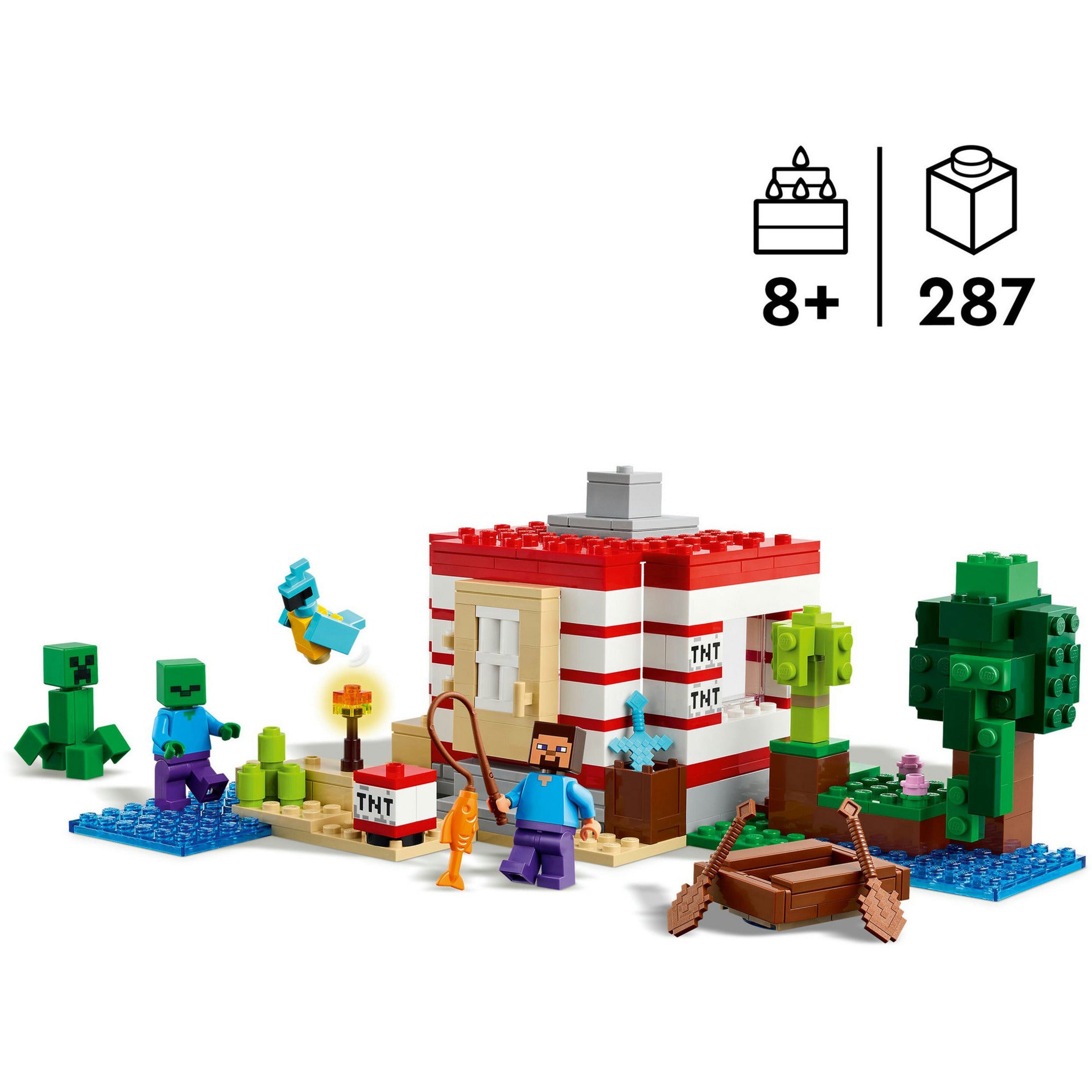 Lego minecraft 21275 het tnt junglehuis