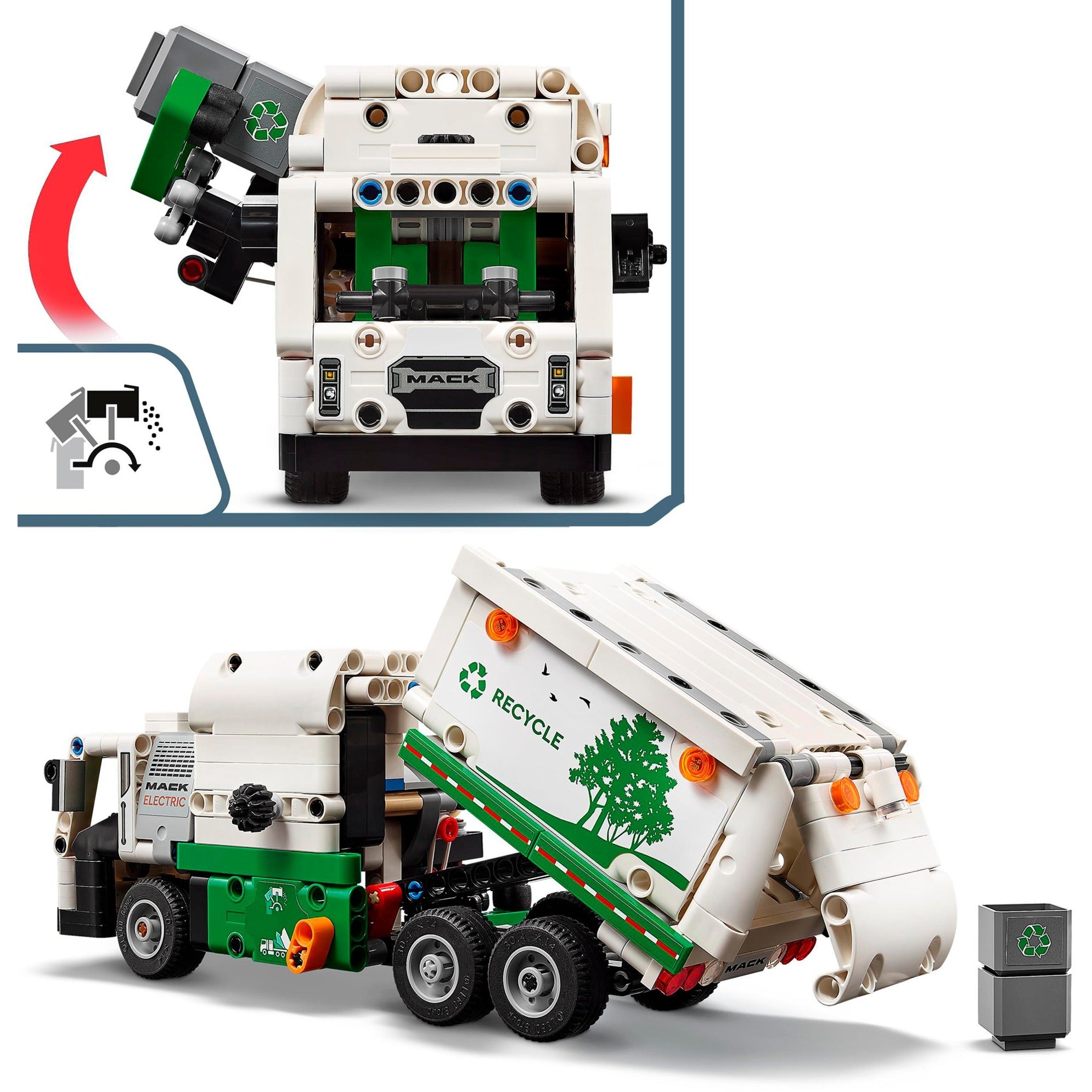 Lego technic 42167 mack lr electric vuilniswagen
