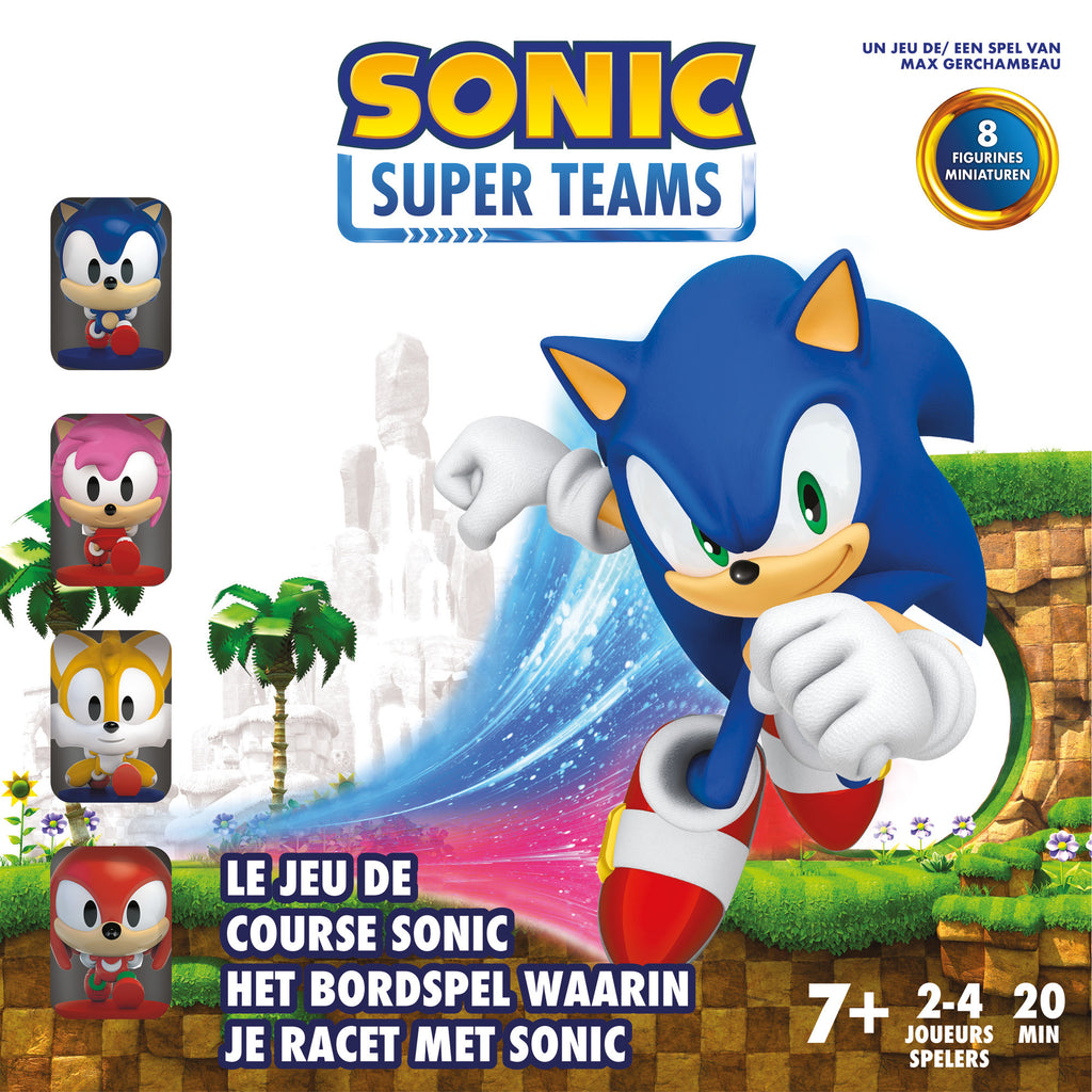 Asmodee sonic super teams bordspel - race met sonic en vrienden - inclusief 8 miniaturen