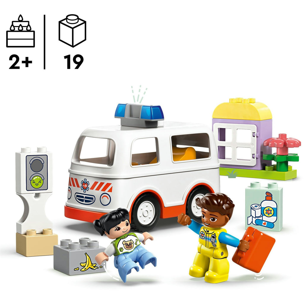 LEGO - duplo town 10447 ambulance met chauffeur