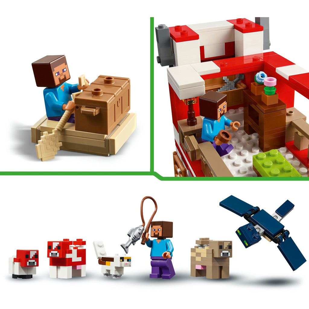 Lego minecraft 21270 het mooshroom huis