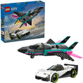 Lego city jet vs. car6 constructiespeelgoed
