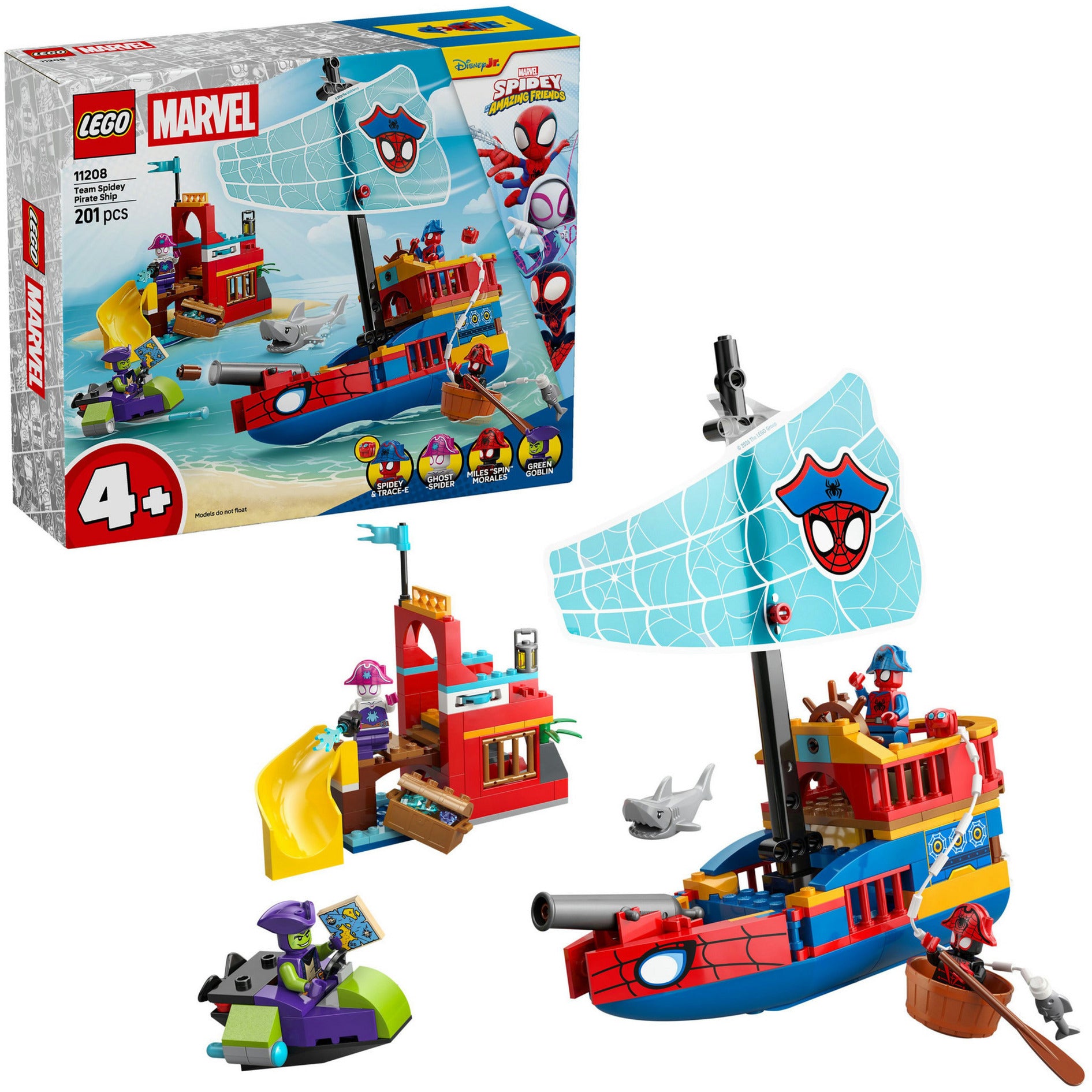 Lego marvel 11208 team spidey piratenschip