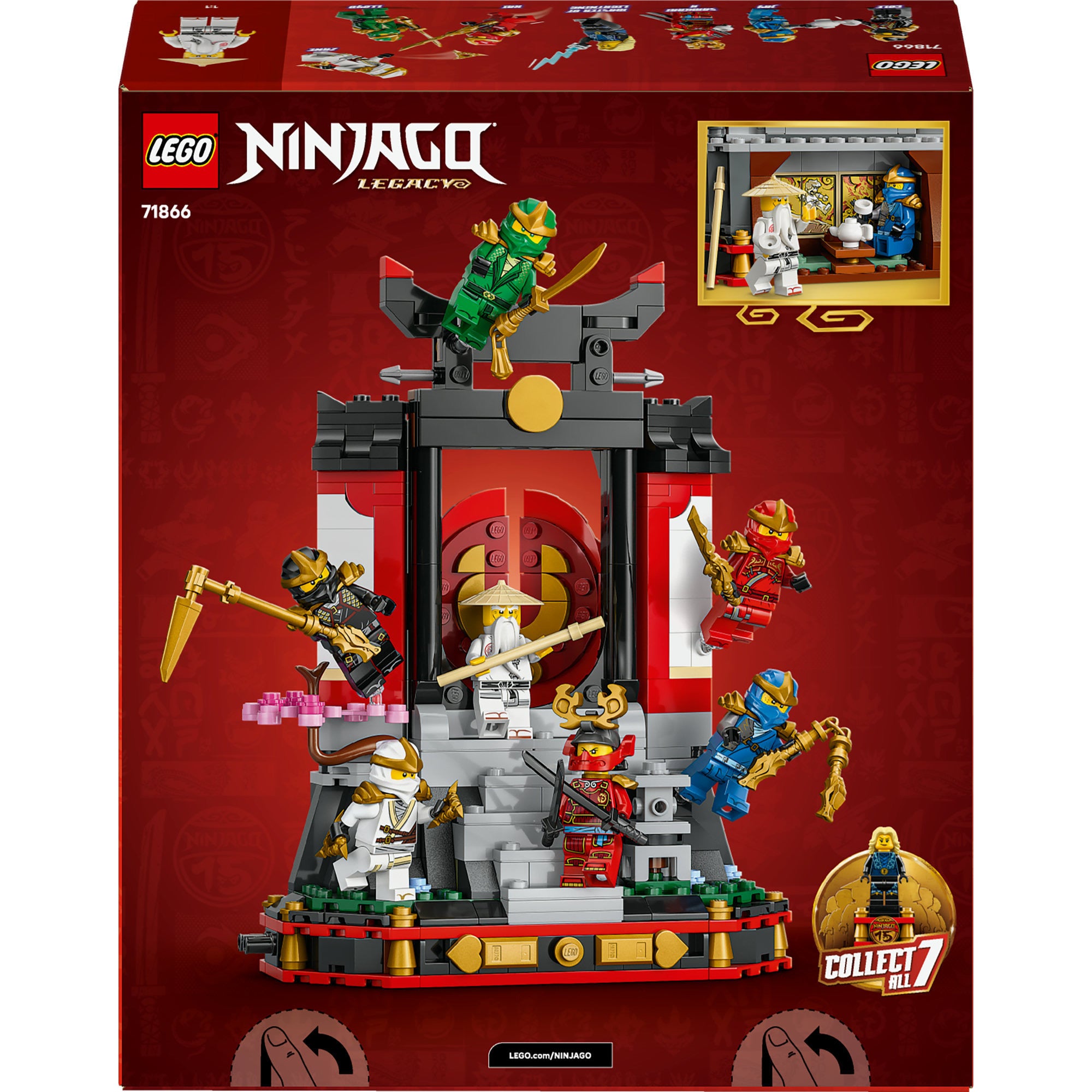 Lego ninjago 71866 15-jarig jubileum: display met ninjapersonages