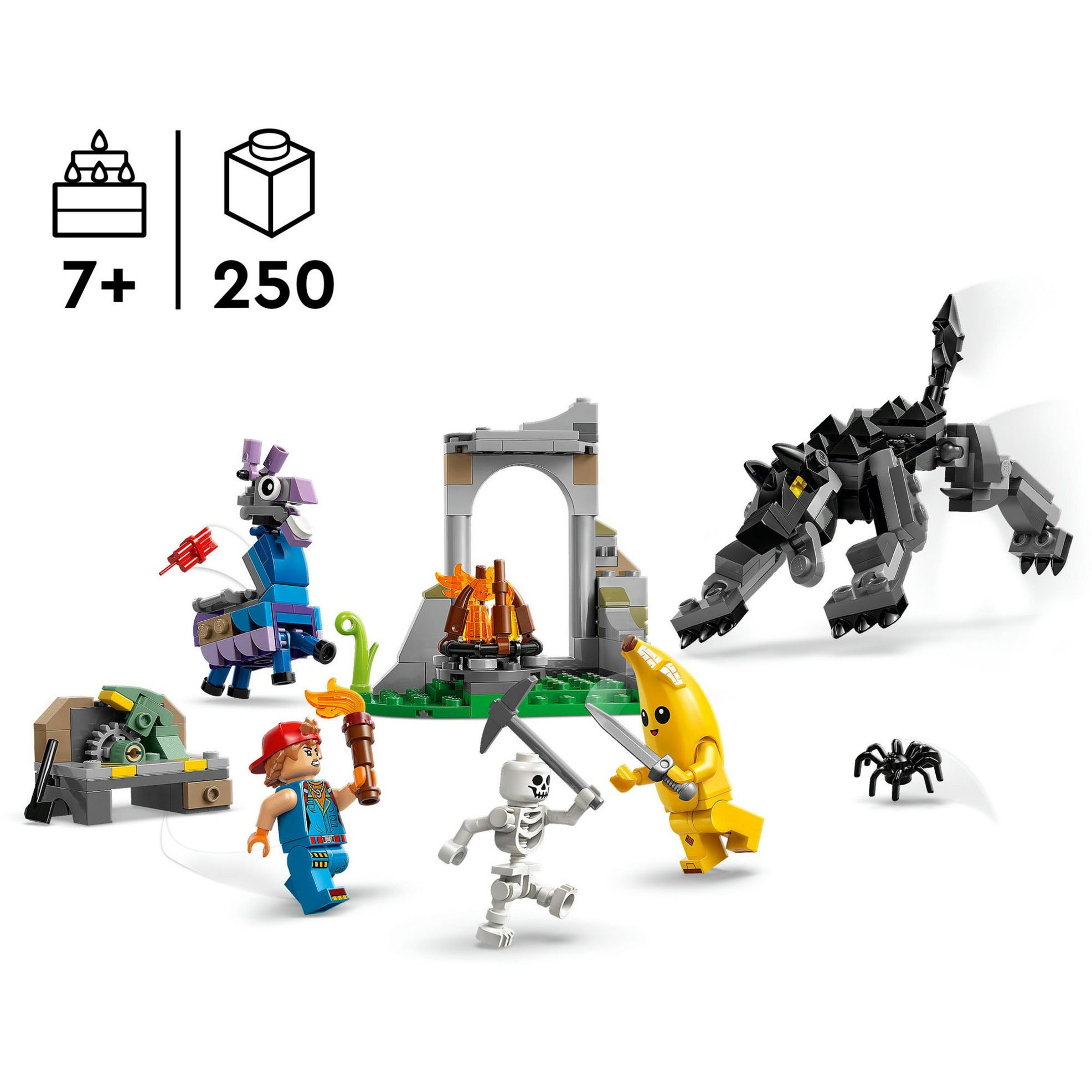 LEGO - fortnite - peely en sparkplugs kamp constructiespeelgoed (77075)