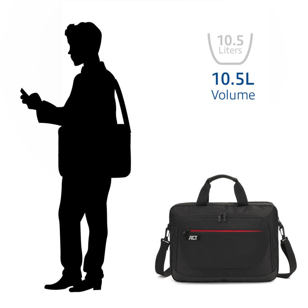 ACT Connectivity - ACT Connectivity suburb schoudertas voor laptops tot 156" laptoptas (zwart)