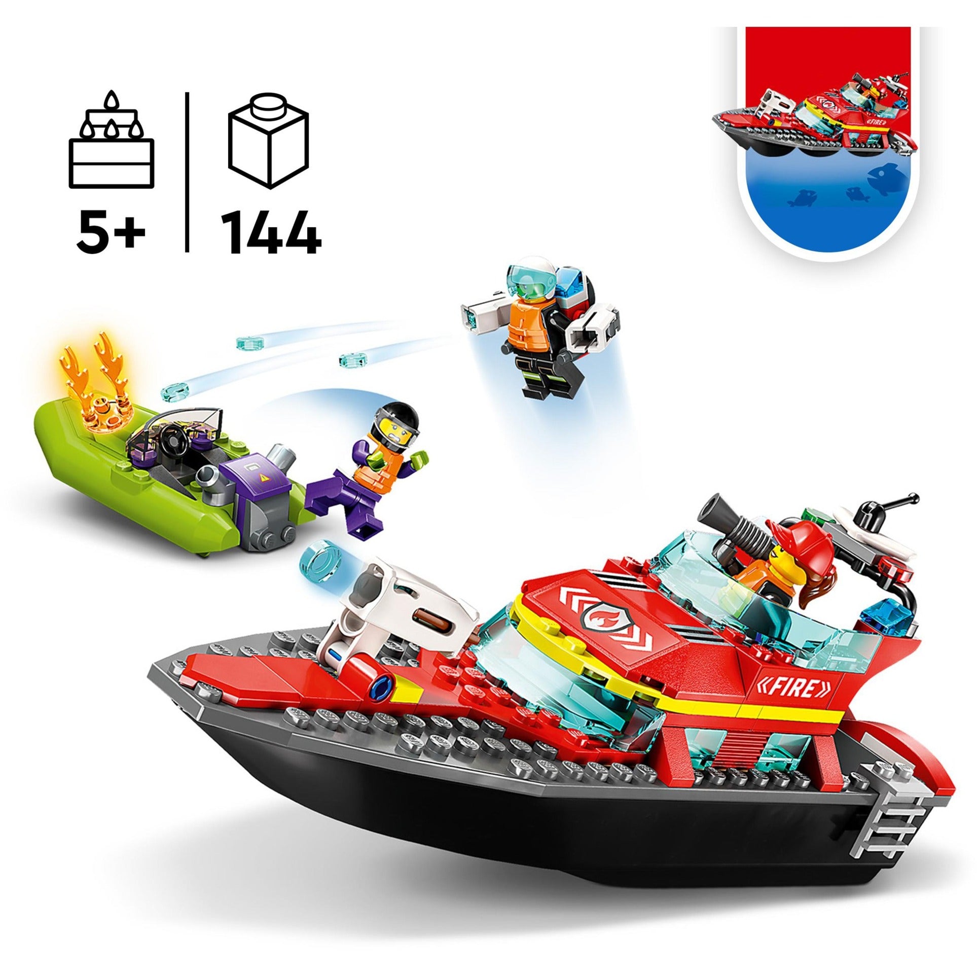 LEGO - city 60373 reddingsboot brand