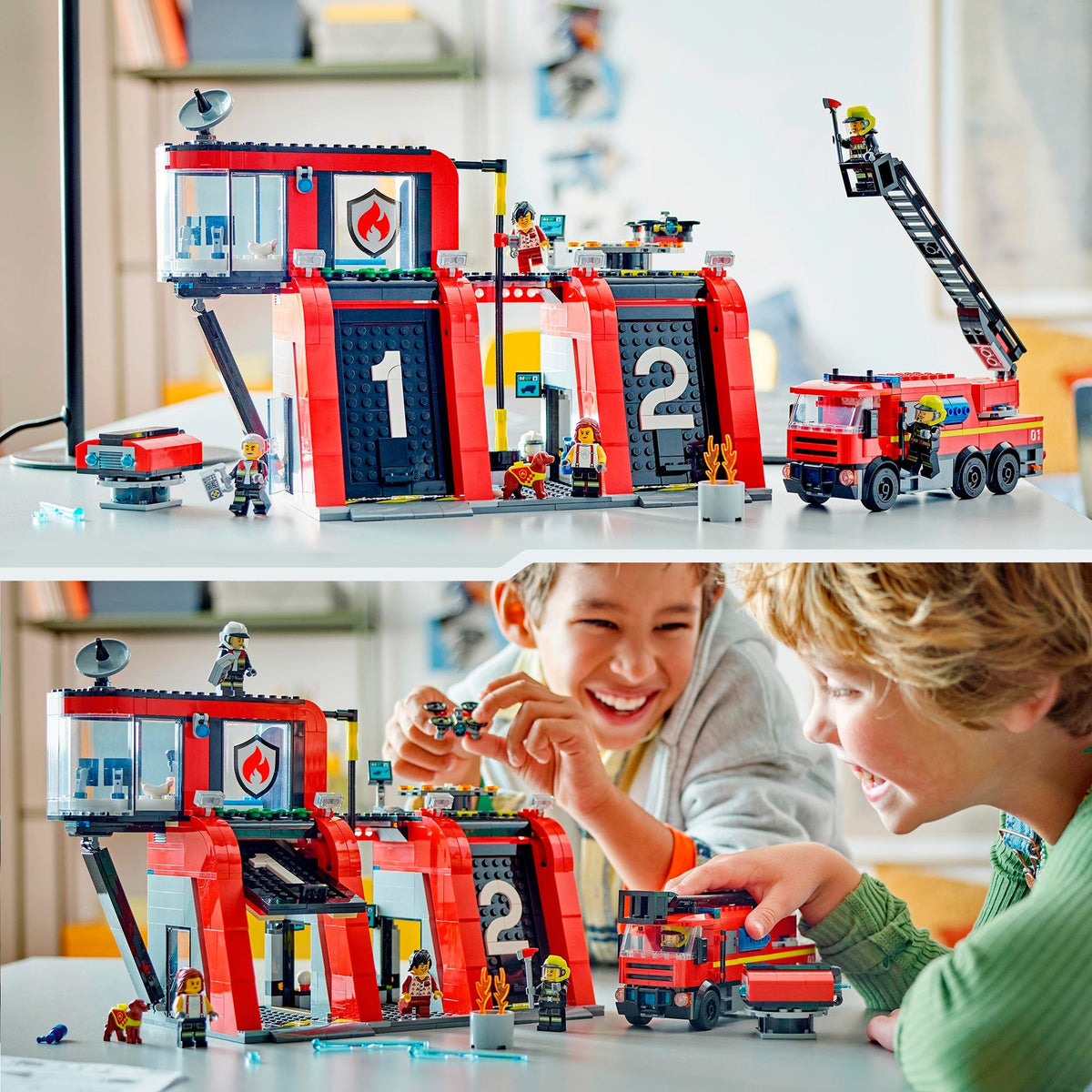 Lego city brandweerkazerne en brandweerauto - 60414