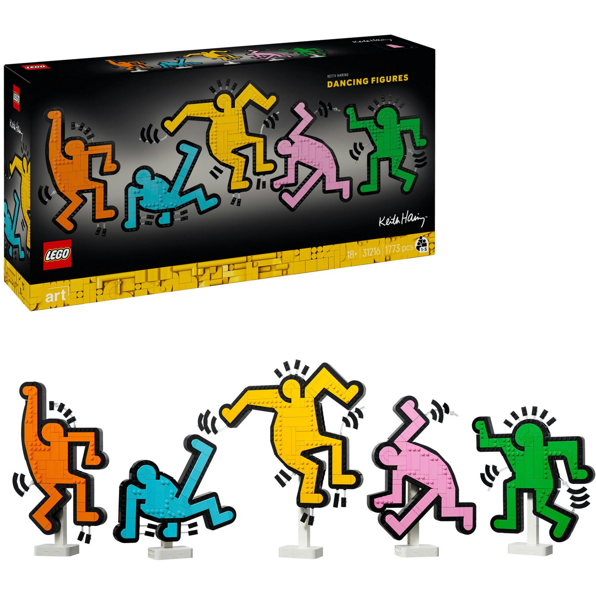 Lego art 31216 keith haring dansende figuren