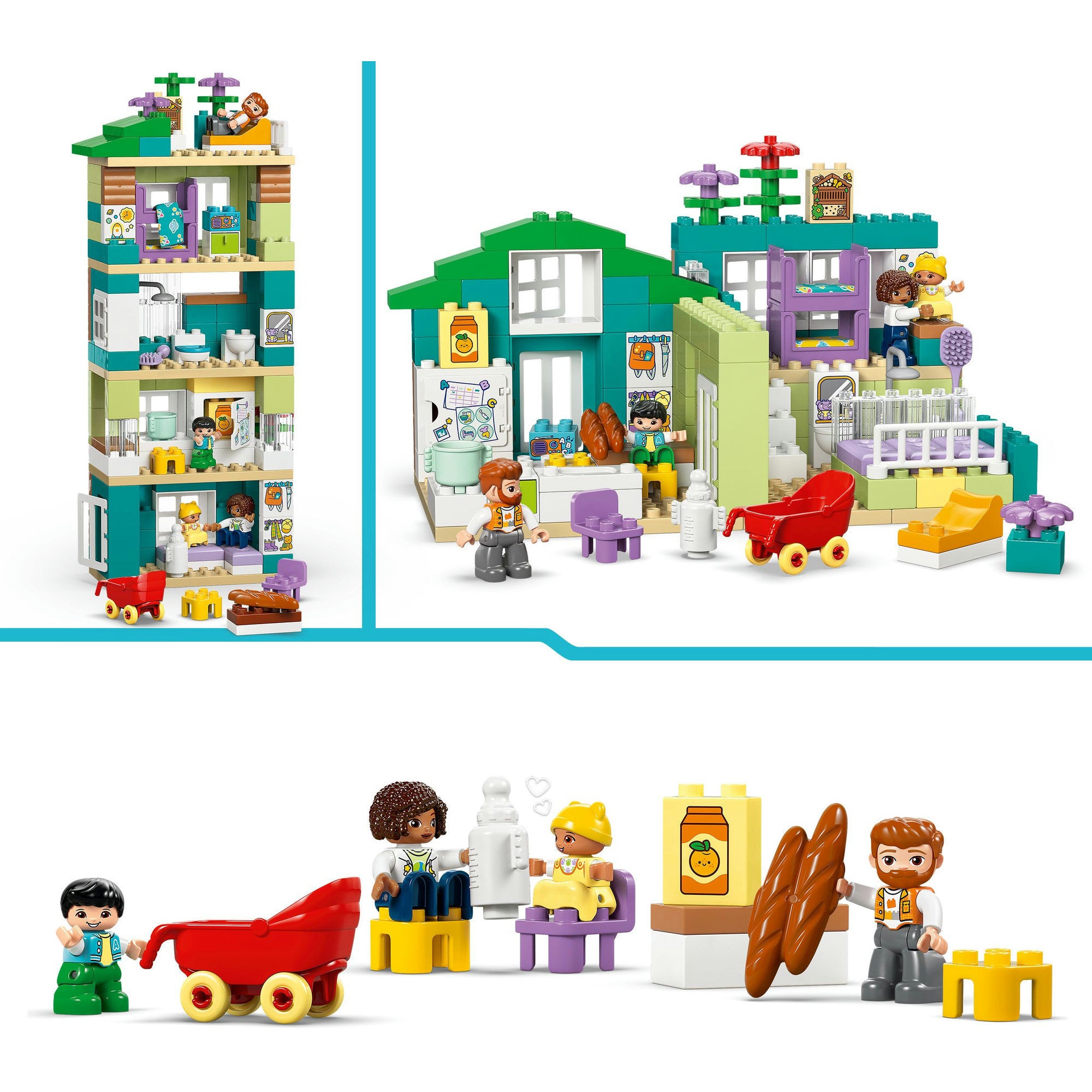 Lego duplo 10470 3-in-1 modern woonhuis met figuren
