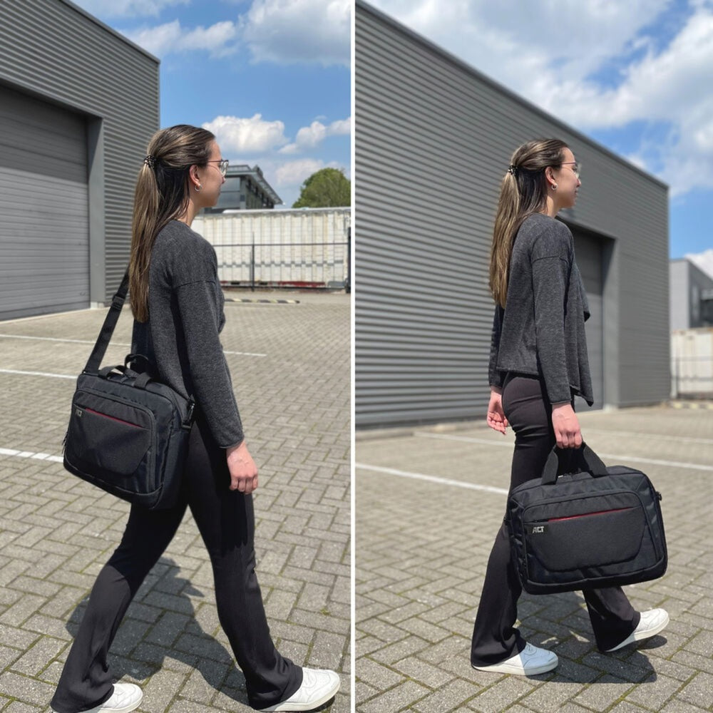 ACT Connectivity - ACT Connectivity suburb schoudertas voor laptops tot 156" laptoptas (zwart)