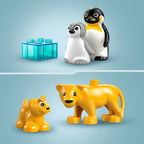 LEGO - duplo town 10442 families van wilde dieren: pinguïns en leeuwen