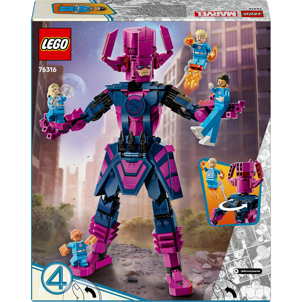 Lego marvel - fantastic four vs. galactus bouwfiguur constructiespeelgoed (76316)