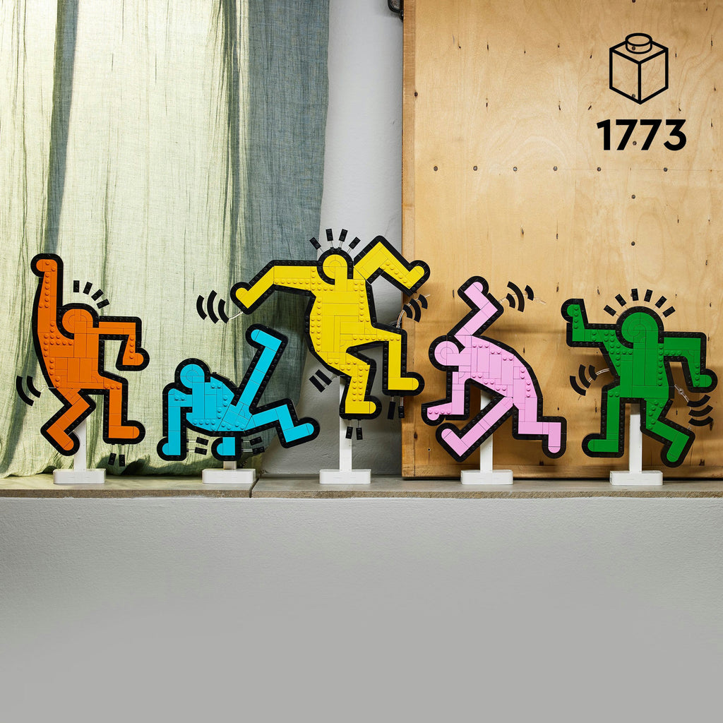 Lego art keith haring – dansende figuren decoratie bouwpakket voor volwassenen 31216