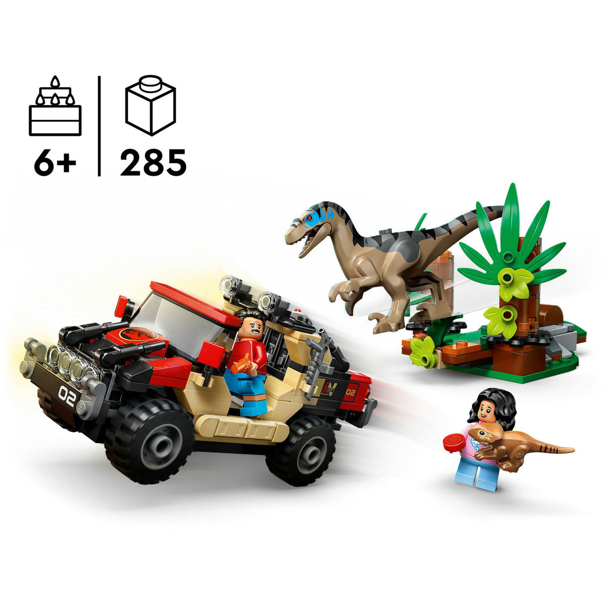 Lego ® jurassic world offroad raptorontsnapping - 76972