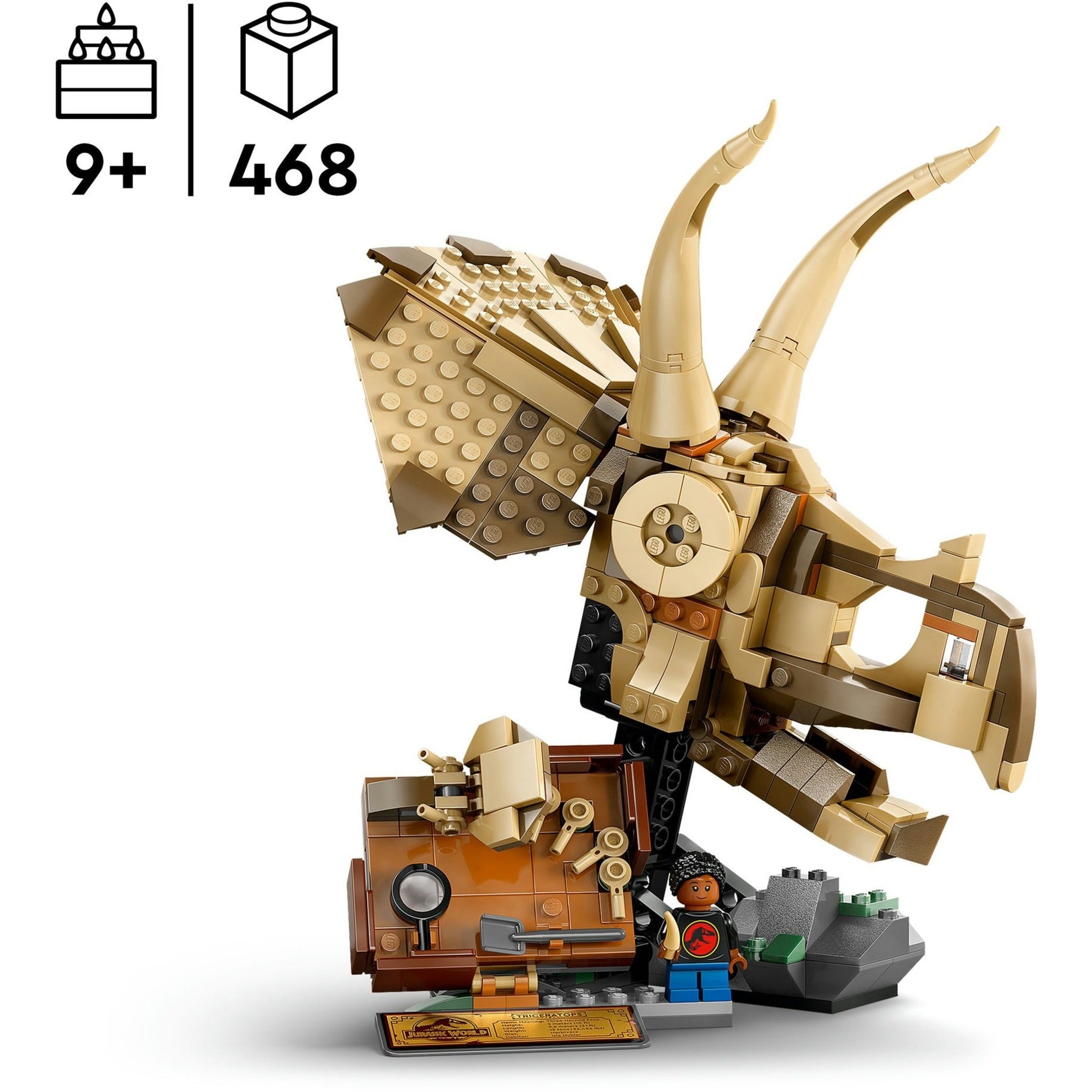 Lego jurassic world 76969 dinosaurusfossielen: triceratops schedel