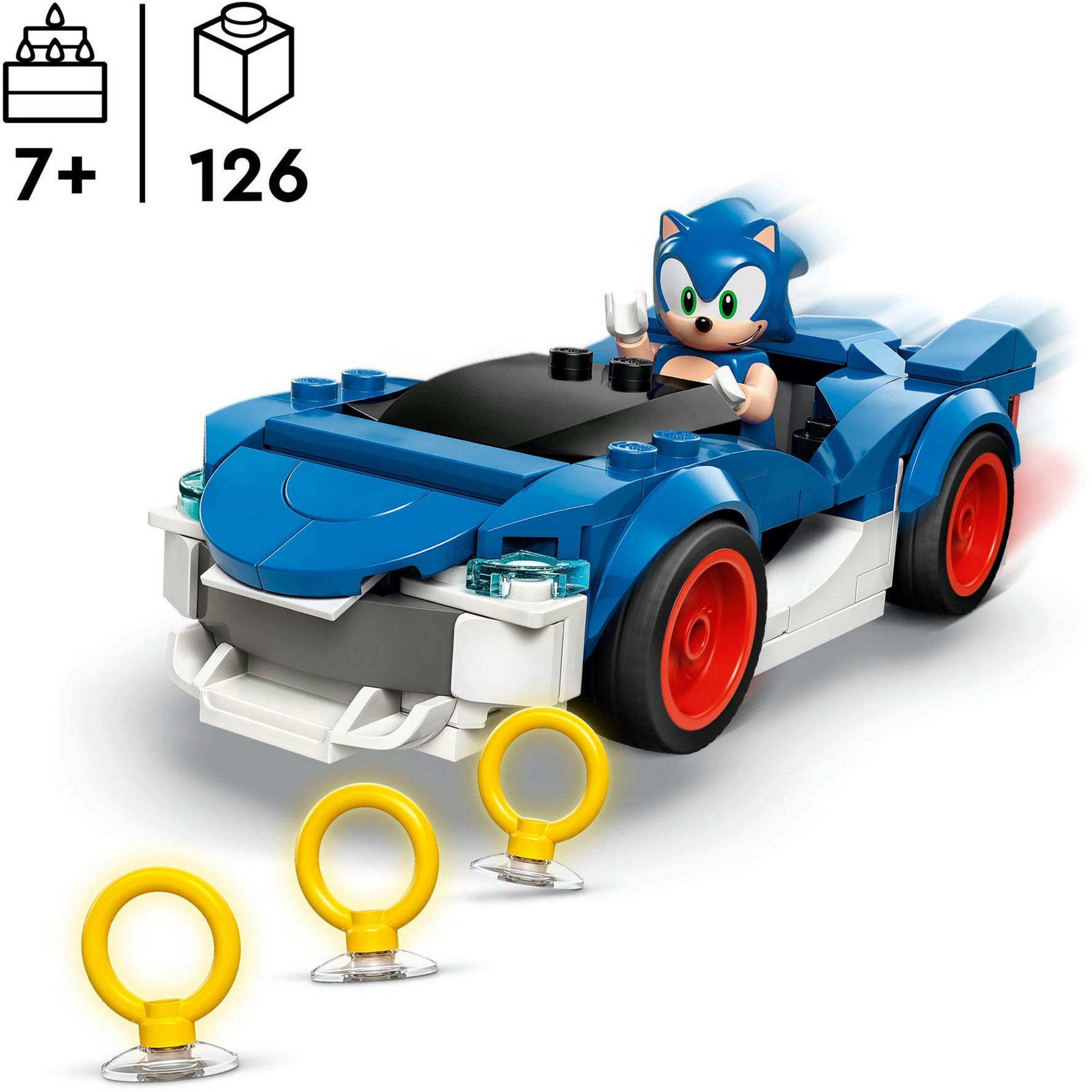 Lego sonic the hedgehog - sonic's car: speedster lightning constructiespeelgoed (77117)