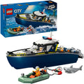 Lego city - achtervolging met politieboot constructiespeelgoed (60456)