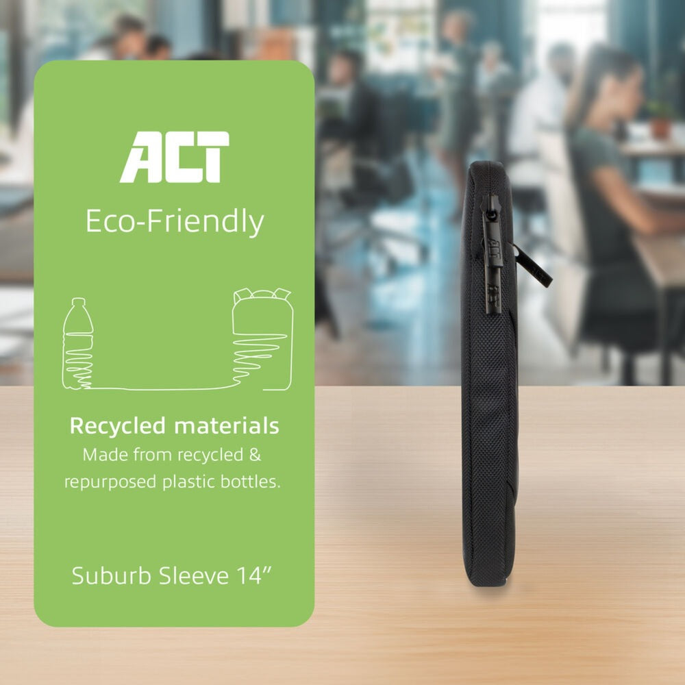 ACT Connectivity - ACT Connectivity suburb laptop sleeve 141" (zwart)