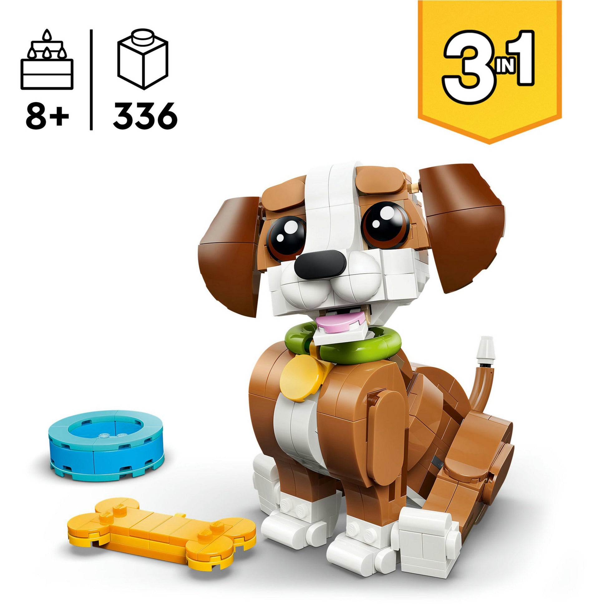 Lego schattige dieren: speelse puppy constructiespeelgoed (31382)