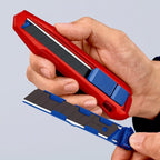 Knipex cutix universele mes stanleymes (rood blauw, incl. 2 mesbladen)