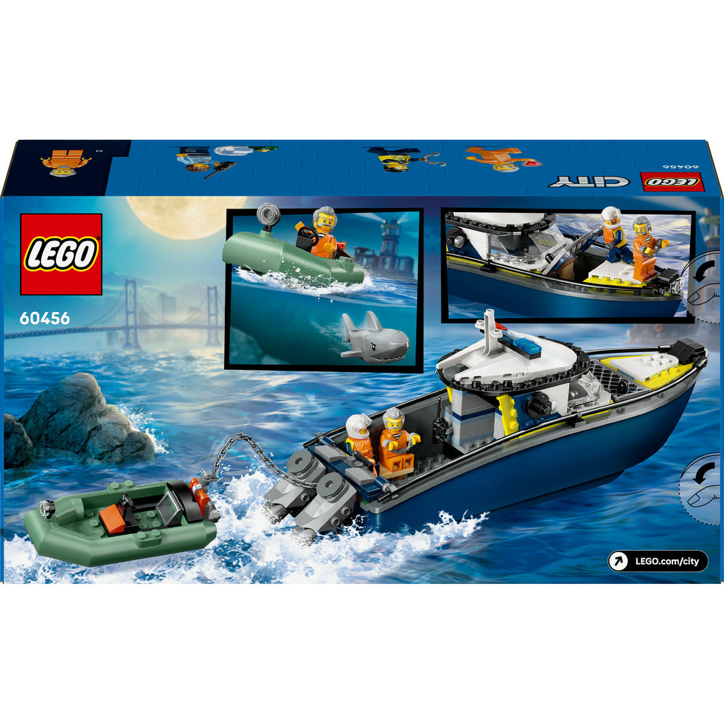 Lego city - achtervolging met politieboot constructiespeelgoed (60456)