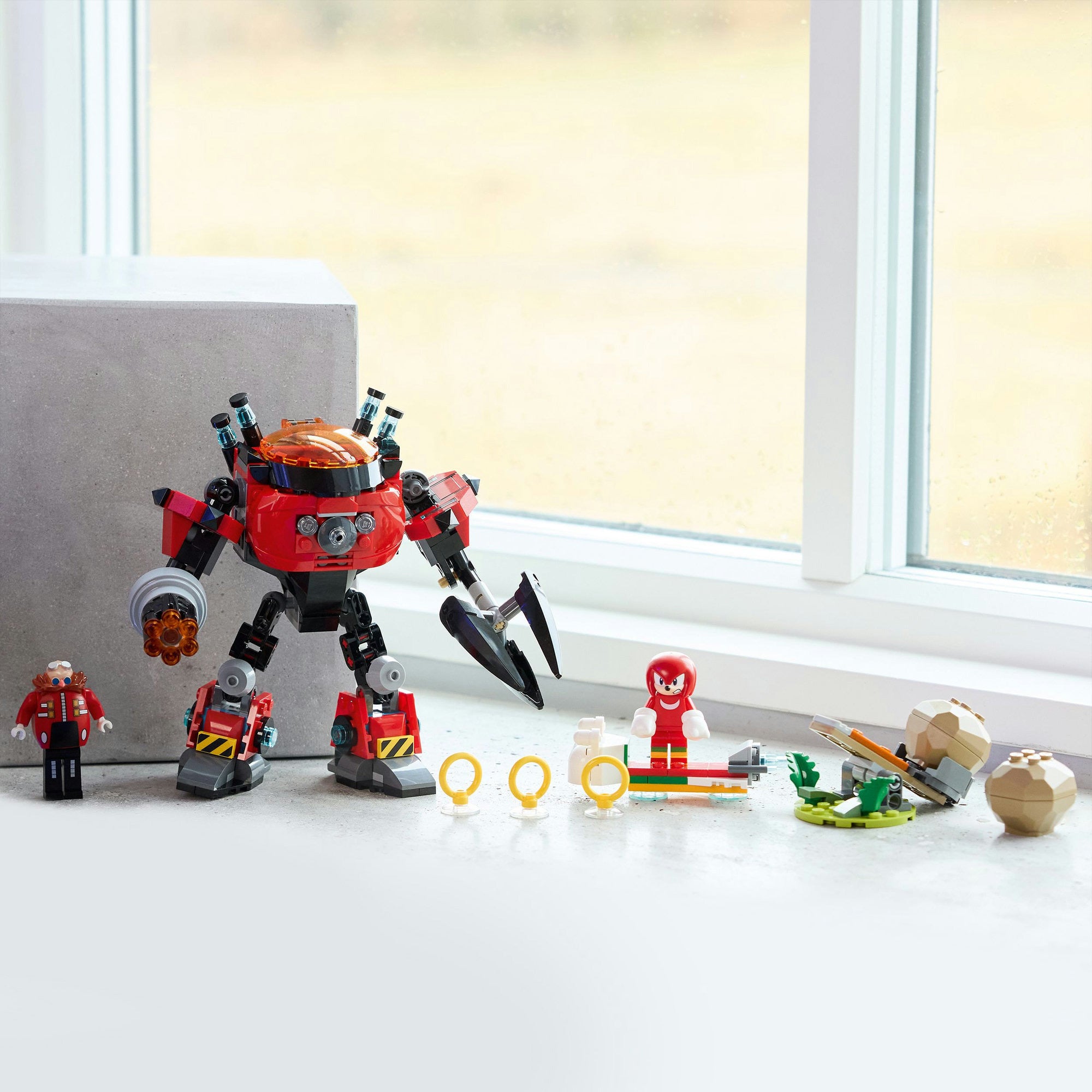 Lego sonic the hedgehog - knuckles vs. dr. eggman egg crusher mecha constructiespeelgoed (77005)