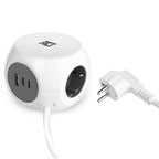 ACT Connectivity - ACT Connectivity Act stekkerdoos kubus met 3 stopcontacten 30w power delivery usb-c/a poorten kabellengte 15m ac2420