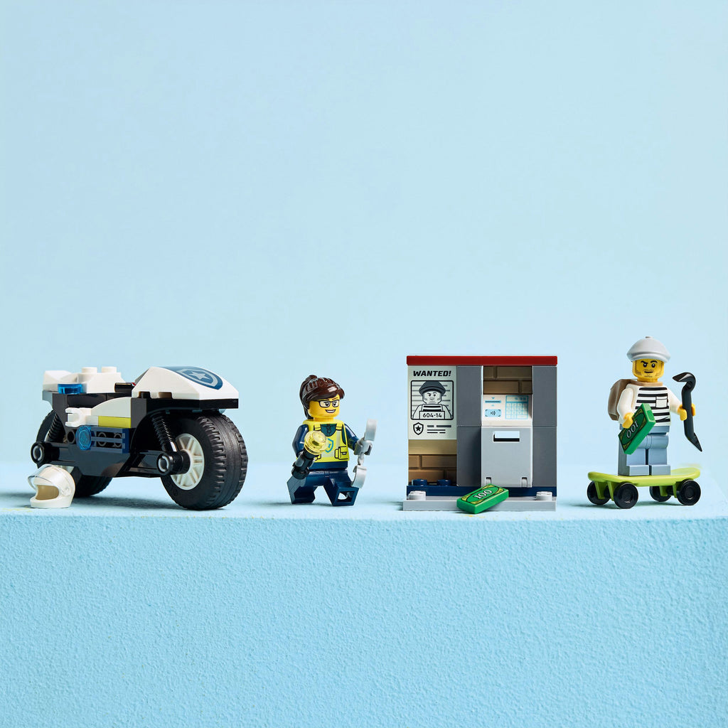Lego city 60455 achtervolging op politiemotor