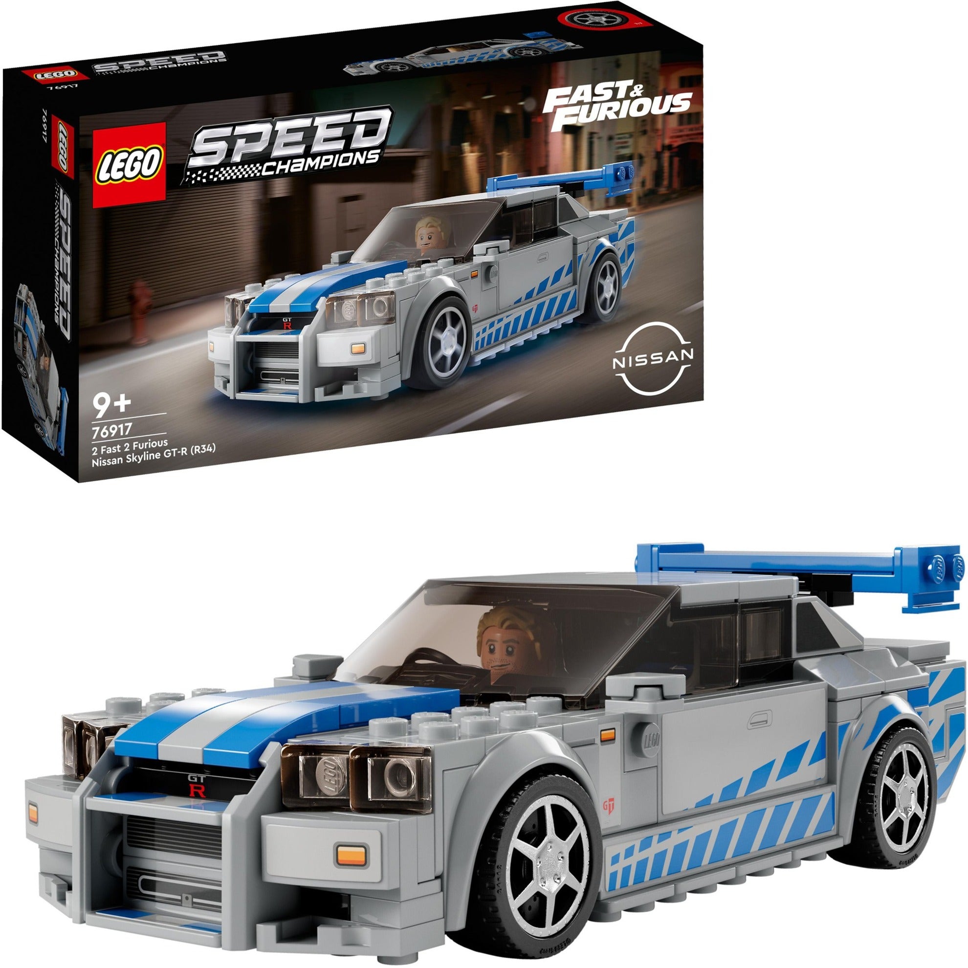 Lego speed champions 76917 2 fast 2 furious nissan skyline gt-r (r34)