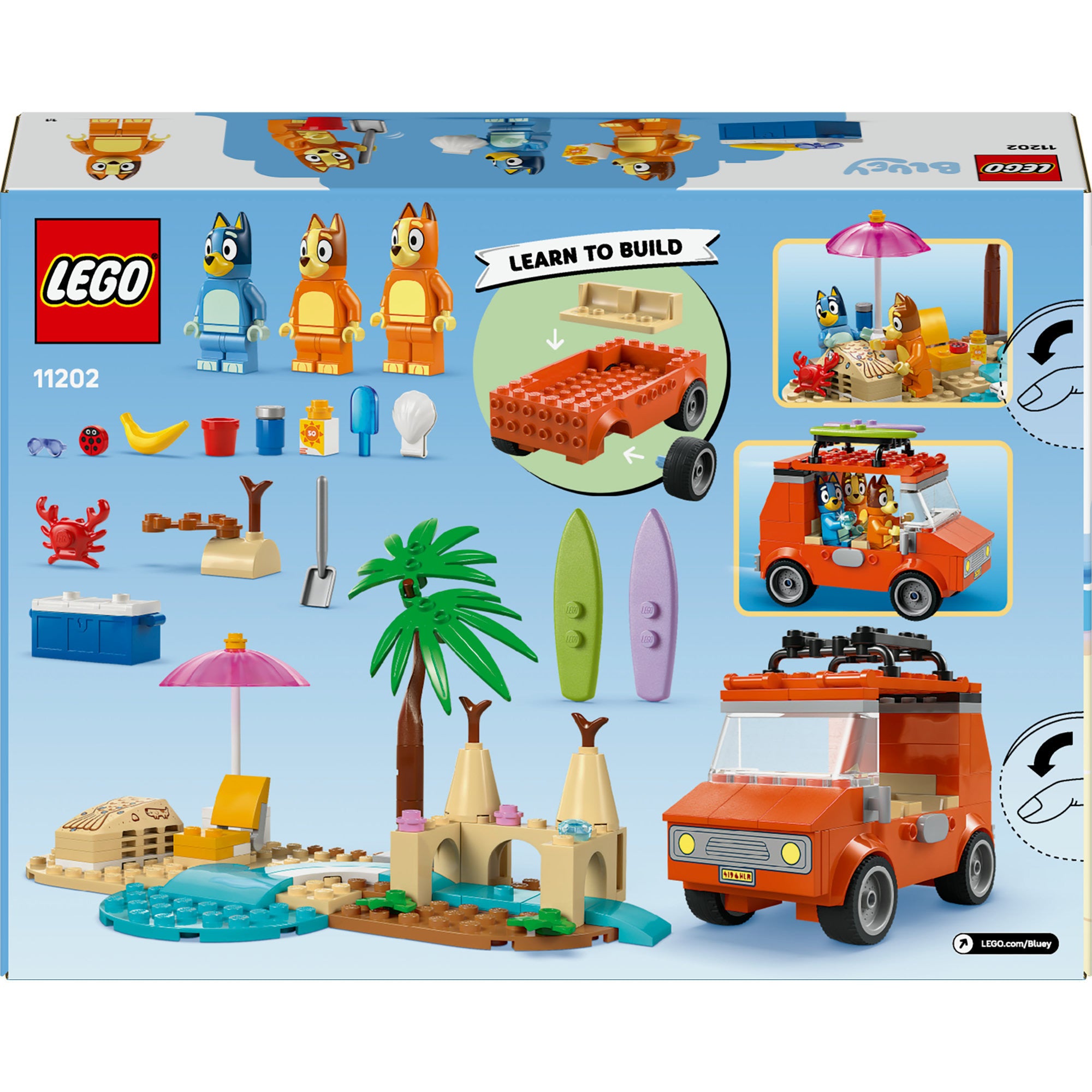 Lego duplo 11202 bluey's autorit naar het strand