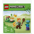 LEGO - minecraft 30732 alex en de strijd bij het kampvuur