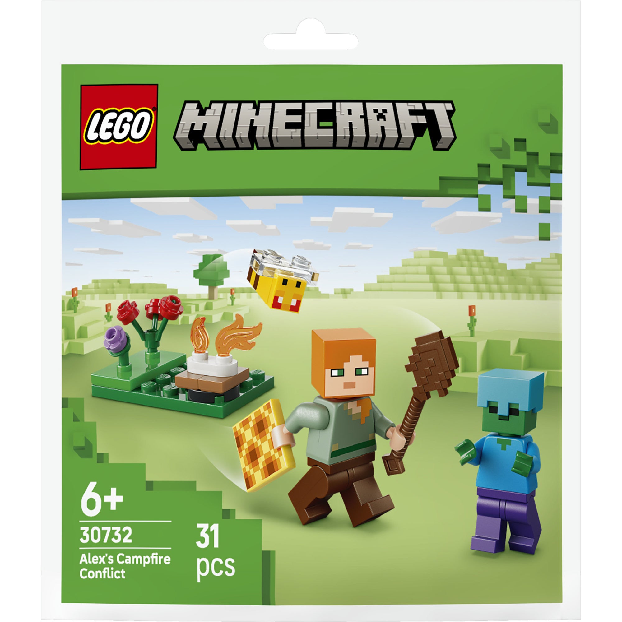 LEGO - minecraft 30732 alex en de strijd bij het kampvuur