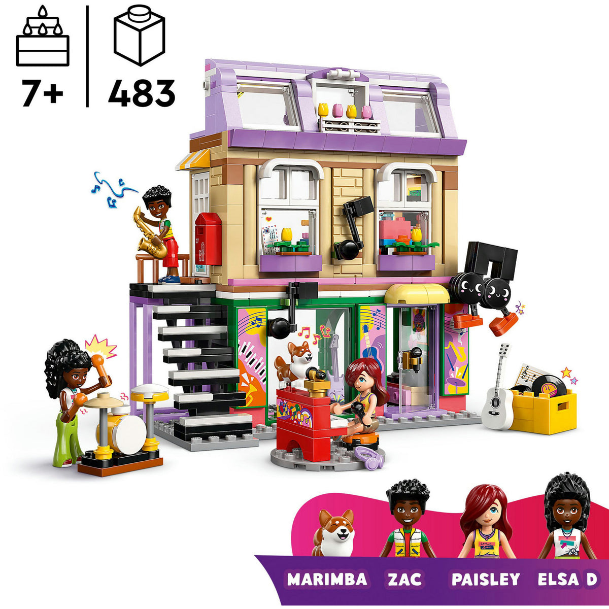 Lego friends muziekwinkel en appartement