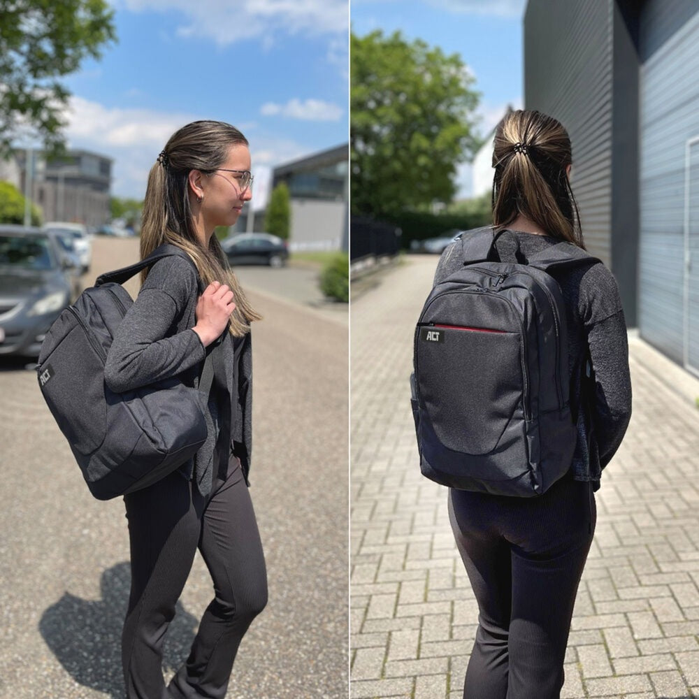 ACT Connectivity - ACT Connectivity suburb rugzak voor laptops tot 156" (zwart)