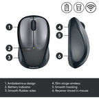 Muis draadloos logitech m325 grijs