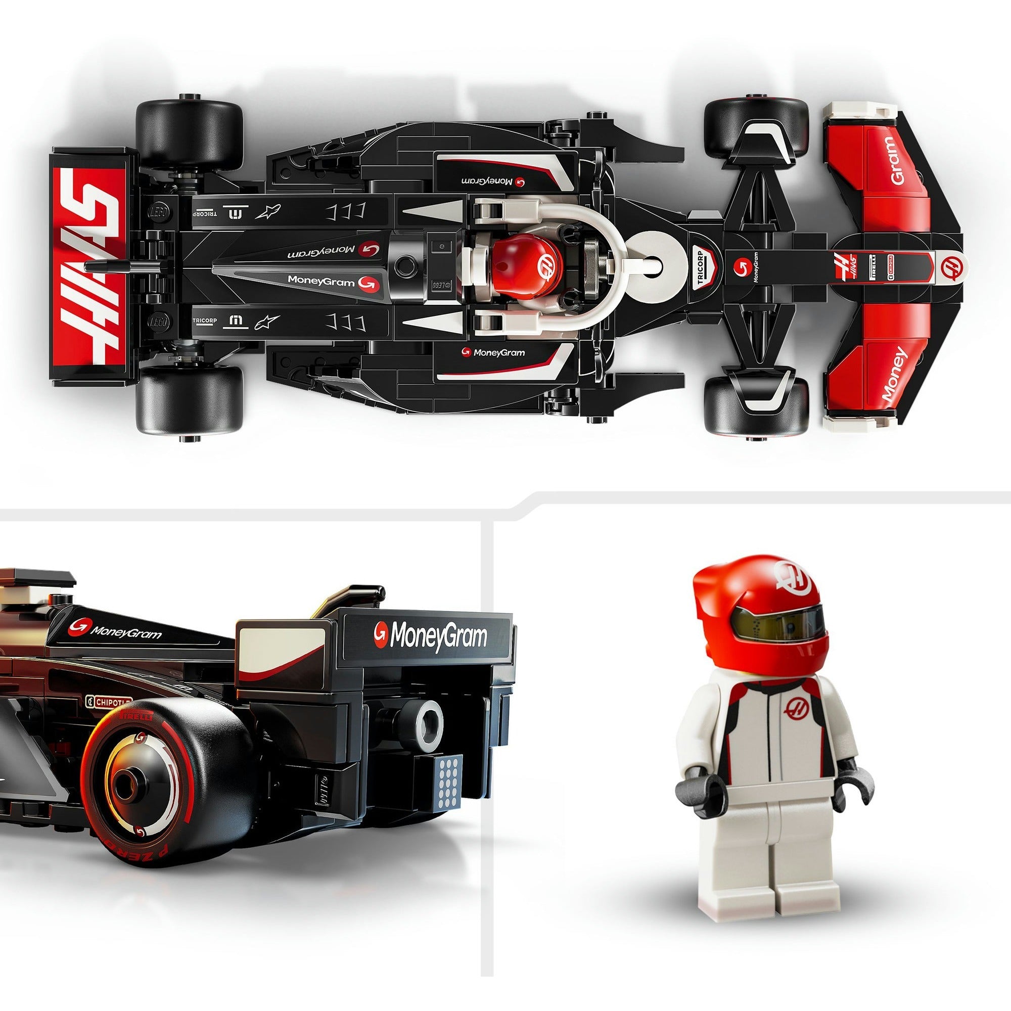 Lego speed champions 77250 moneygram haas f1 team vf-24 racewagen