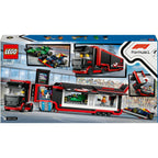 Lego city 60445 f1 truck met rb20 en amr24 f1 auto's