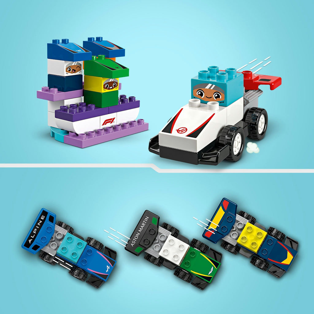 Lego duplo town 10445 f1 team racewagens en coureurs