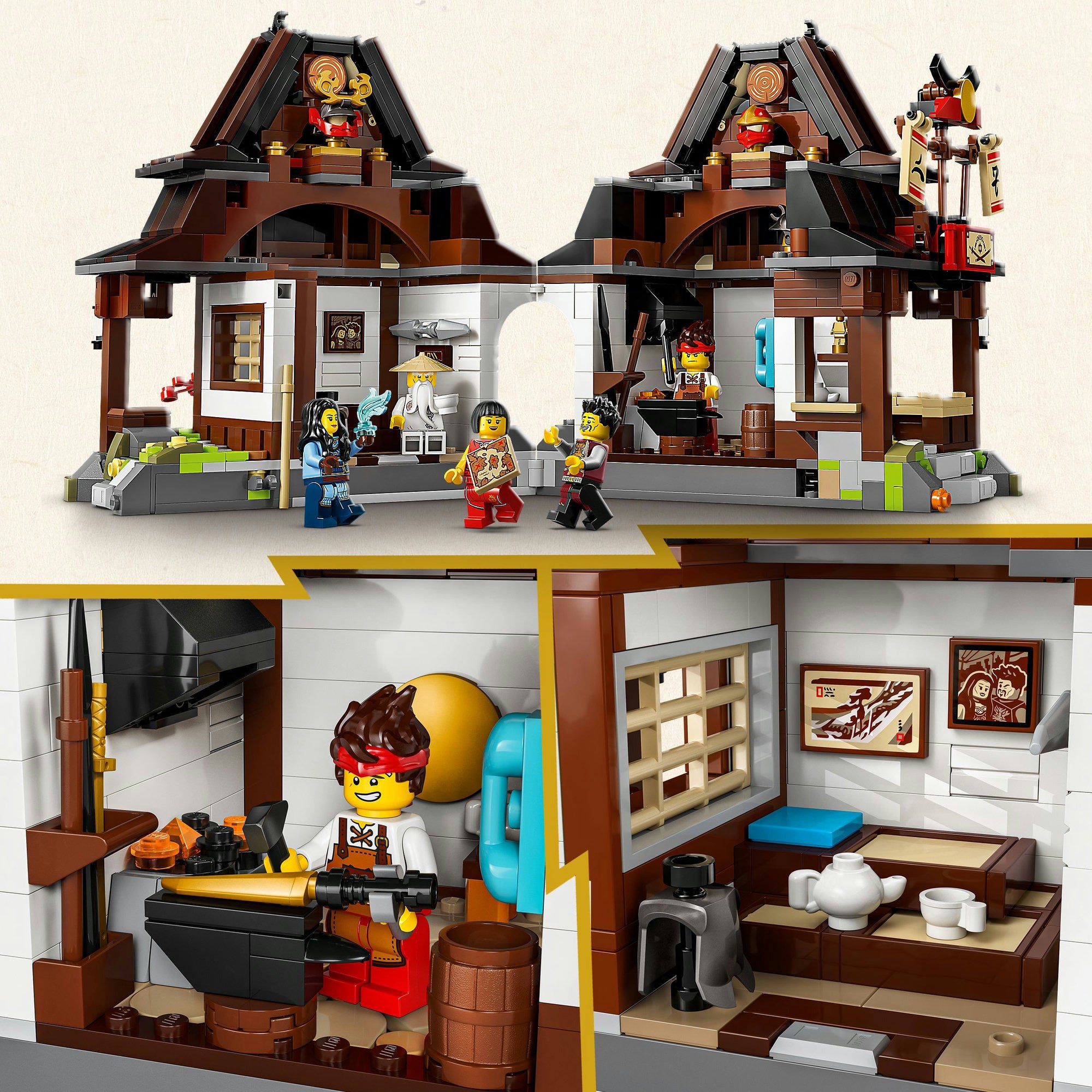Lego ninjago 71858 15-jarig jubileum: smederij de vier wapens
